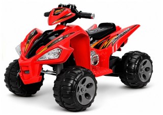 Quad Pojazd Na Akumulator Dla Dziecka Terenowy Światła LED MP3 Czerwony