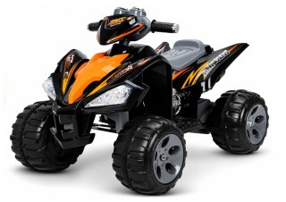 Quad Pojazd Na Akumulator Dla Dziecka Terenowy Światła LED Panel MP3 Czarny