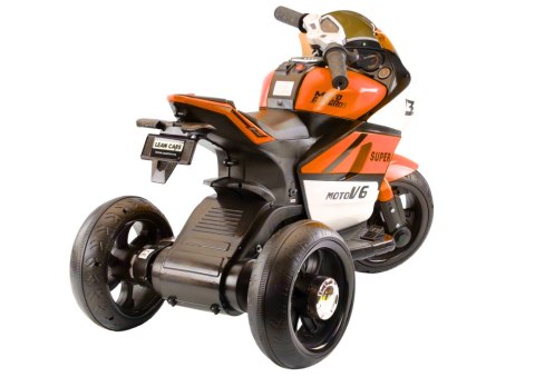 Motorek Trójkołowy Dla Dzieci HT-5188 Światła LED MP3 Pomarańczowy