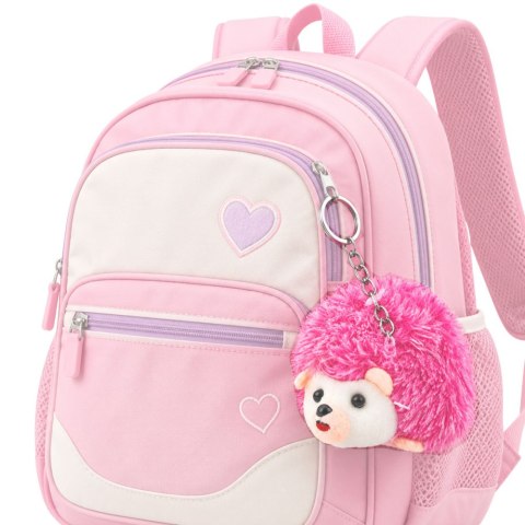 Pluszowy Jeż Zwierzątko Maskotka Brelok Do Kluczy Plecaka Kółko Różowy 9cm