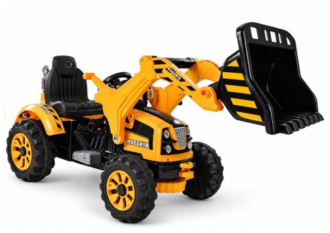 Traktor na akumulator z Łyżką Koparka Pomarańczowy