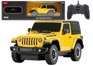 Auto JEEP Wrangler JL Rubicon Zdalnie Sterowany RC Rastar Żółty 1:24