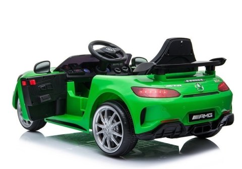 Auto Pojazd Na Akumulator Mercedes GT R Dla Dzieci Światła LED MP3 Zielony