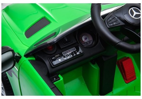 Auto Pojazd Na Akumulator Mercedes GT R Dla Dzieci Światła LED MP3 Zielony