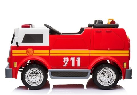 Wóz Strażacki na Akumulator Czerwony Dla Dzieci Pilot Sikawka LL911