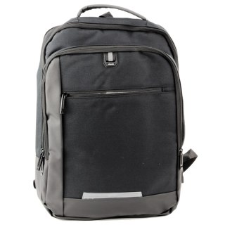 Plecak Biznesowy USB Kieszeń Na Laptopa Czarny 16L 45cm