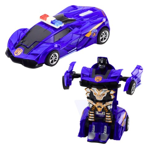 Auto Robot 2w1 Sportowy Samochód Policyjny Napęd Mix