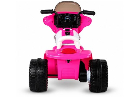 Motor na Akumulator Trójkołowy JT568 Policja Dla Dzieci LED Ciemnoróżowy