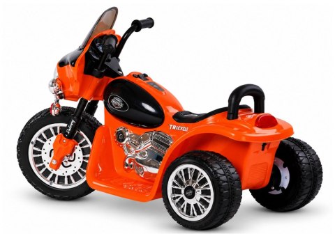 Motor na Akumulator Trójkołowy JT568 Policja Dla Dzieci LED Pomarańczowy