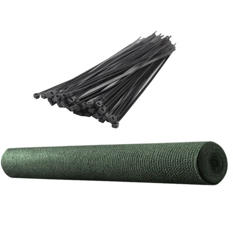 Siatka Cieniująca Na Ogrodzenie Płot Maskująca Zielona 1.5M 25M 140g/m²