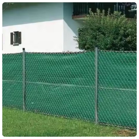Siatka Cieniująca Na Ogrodzenie Płot Maskująca Zielona 1.5M 25M 140g/m²