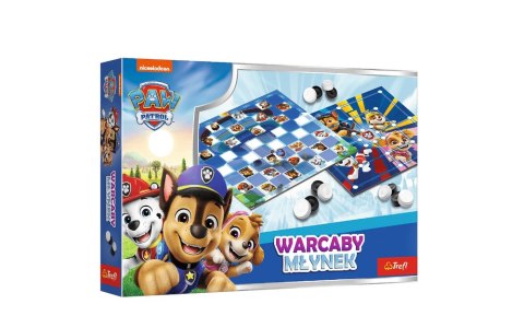 Gra planszowa Warcaby i Młynek Psi Patrol Trefl 02798
