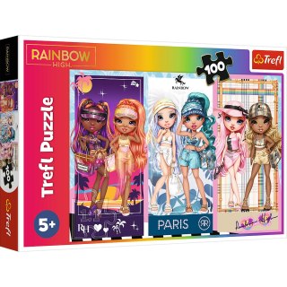 Puzzle - 100 - Tęczowe laleczki - Rainbow High - Trefl 16444