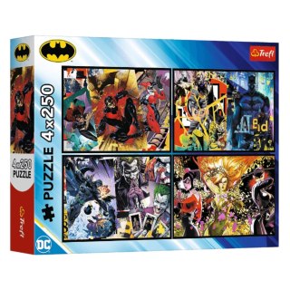 Puzzle - 4x250 - Batman w akcji - Trefl 13310