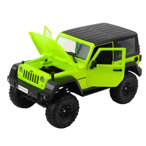 Auto Terenowe Zdalnie Sterowane RC Jeep Wrangler Rock Crawler Zielony 1:14