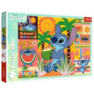 Puzzle - 500 - Wakacje ze Stichem - Disney Lilo i Stitch - Trefl 37483