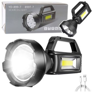 Latarka Turystyczna Robocza Reflektor LED 4 Tryby Powerbank