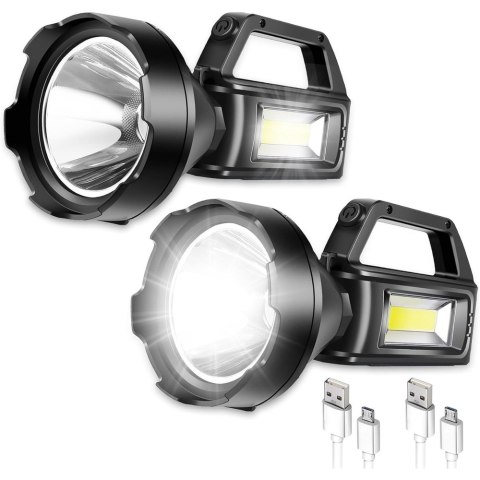 Latarka Turystyczna Robocza Reflektor LED 4 Tryby Powerbank