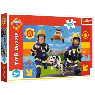 Puzzle - 100 - Zawsze pomocny Strażak Sam - Trefl 16518