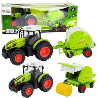 Traktor Rolniczy Farmerski Zdalnie Sterowany RC Z Prasą Do Balotów 1:24