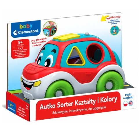Interaktywne Autko Sorter Kształty i Kolory Język Polski i Angielski Clementoni 50808