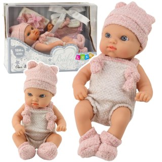 Lalka Bobas Niemowlak Różowe Ubranko Czapeczka Śliniaczek 18 cm
