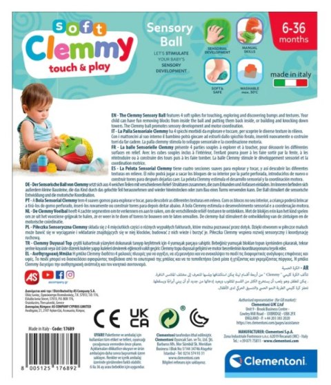 Clemmy Piłeczka Sensoryczna Clementoni 17689