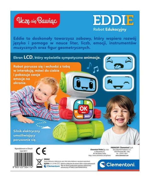 Edukacyjny Robot Eddie Język Polski Uczę się Bawiąc Clementoni 50411