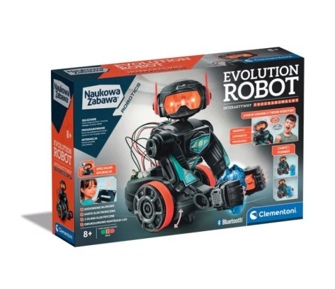 Naukowa Zabawa Zestaw Evolution Robot 2.0 Aplikacja Bluetooth Silnik Elektryczny Język Polski Clementoni 50818