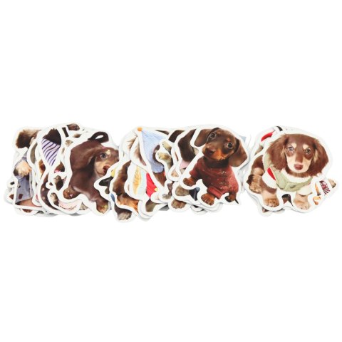 Zestaw Naklejki Z Pieskami Spaniel Papierowe Do Ozdabiania 50 szt.