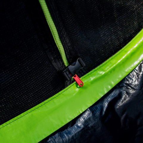 Trampolina Ogrodowa LEAN Z Siatką Wewnętrzną Czarno-Zielona 427CM 14FT