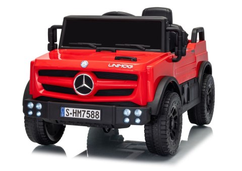 Auto Na Akumulator Mercedes Unimog HM7588 6V4Ah Czerwony