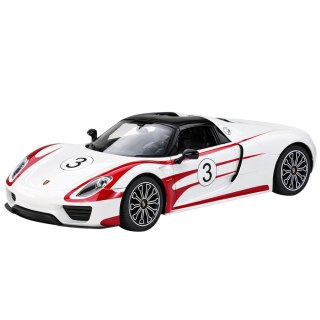 Auto Porsche 918 Spyder Performance Zdalnie Sterowane RC Białe Rastar 1:14