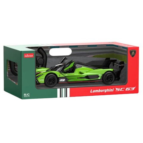 Auto Wyścigowe Lamborghini SC63 Zdalnie Sterowane RC Rastar Zielone 1:14