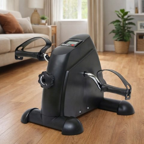Mini Rowerek Treningowy Rotor Rehabilitacyjny 2w1 Wyświetlacz LCD Czarny