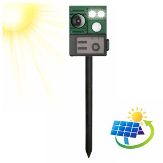 Solarny Odstraszacz Zwierząt Z Czujnikiem Ruchu Ultradźwięki Diody LED