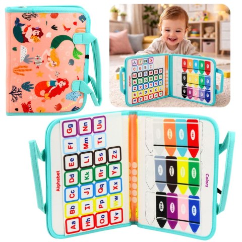 Filcowa Książeczka Edukacyjna Manipulacyjna Sensoryczna Syrenki Walizka