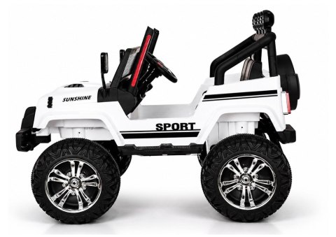 Auto na Akumulator S2388 Pilot Światła LED Radio Jeep Biały 4x45W