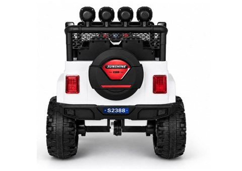 Auto na Akumulator S2388 Pilot Światła LED Radio Jeep Biały 4x45W