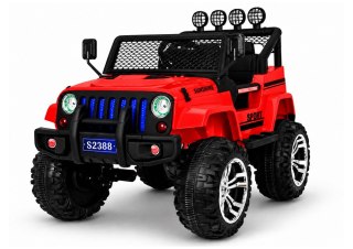 Auto na Akumulator S2388 Pilot Światła LED Radio Jeep Czerwony 4x45W