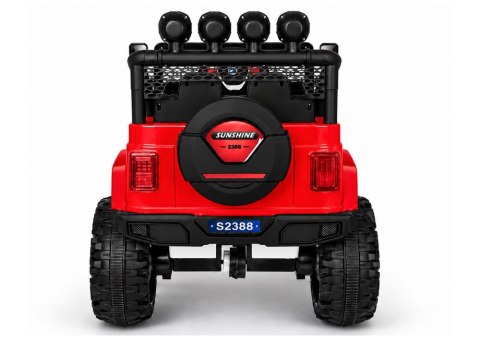Auto na Akumulator S2388 Pilot Światła LED Radio Jeep Czerwony 4x45W