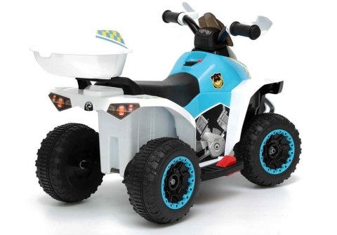 Quad na Akumulator GTS1188-A Światła LED Muzyka Schowek Biały Policyjny