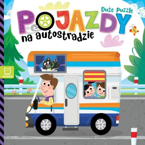 POJAZDY NA AUTOSTR DUŻE PUZZLE