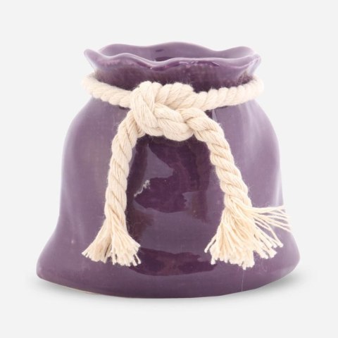 Ceramiczny Wazon Sakiewka w Kolorze Fioletowym