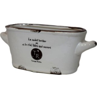 Osłonka ceramiczna w białym kolorze 7,3x18 cm