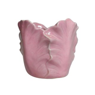 Pastelowy Różowy Wazon Ceramiczny z Antypoślizgowymi Naklejkami