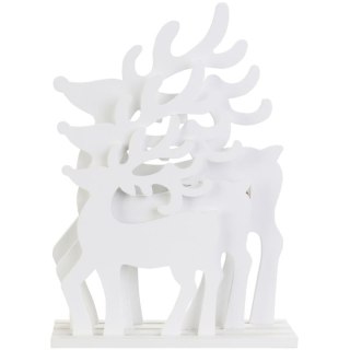 Drewniany Renifer 3D z Lampkami LED do Dekoracji Wnętrz