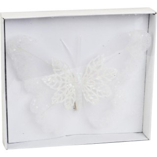 Elegancka brokatowa dekoracja Motyl na klamerce