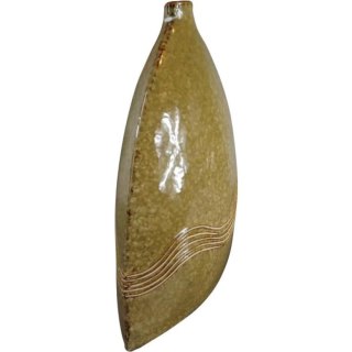 Wazon Ceramiczny Miodowy z Motywem Fali z Kolekcji 32x28cm
