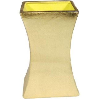 Wazon ceramiczny zwężany złoty